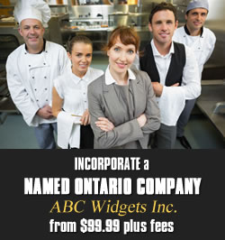 Incorporate Named Ontario Company